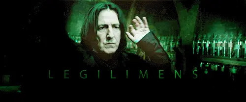 Piton scaglia l'incantesimo Legilimens